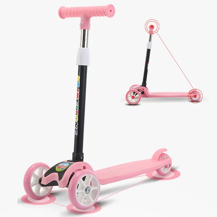 Atacado crianças rua planador mini scooter, 3 roda crianças/freio a mão crianças chute scooter