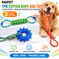 Jouet pour chien PAIPET de luxe, nouveauté, en TPR, nœuds résistants aux morsures, anneau de nettoyage dentaire, interactif pour Golden Retriever, jeu de la corde