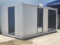 Maison conteneur préfabriquée portable de 20 pieds, design esthétique, moderne et élégant, démontable en kit plat, pour usage hôtelier et scolaire