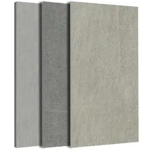 Высококачественная цементная струйная дизайнерская серая матовая отделка, большая фарфоровая деревенская плитка для стен и пола для гостиничного проекта, 750x1500