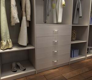 Modern Light Luxury Walk in Closet Set with Vanity Table & Jewelry Storage Basket Space Saving Sliding Door <b>Wardrobe</b> - Product Image 2