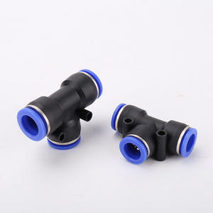 Tuyaux de compresseur d'air série PE, raccords rapides, neufs et d'occasion, type T, PE4 PE8 PE10, taille du tube 8 mm, type de connexion fileté - Product Image 2