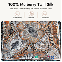 Foulard carré en soie de mûrier de grade 6A, brillant et lisse, à motif personnalisé, faible MOQ, OEM, motif classique rétro cachemire floral