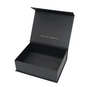 Best Selling Wholesale Makeup Packaging Black Large Custom Logo Magnetic Closure Cosmetic Box Gift Boxes With Insert