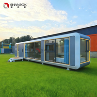 Capsule spatiale Apple Cabin de 20 pieds, maison préfabriquée à structure en acier, conteneur modulaire, livraison directe usine pour complexes hôteliers et glamping