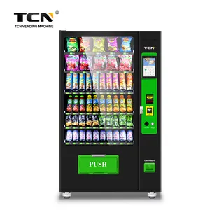 Tcn olhando para agente combo lanche de bebidas fria 10 polegadas tela de toque máquina de venda de bebidas combo máquina de venda