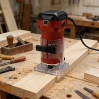 Défonceuse portative électrique mini pour le bois, qualité industrielle, 580W, rouge, pour le lissage des bords de stratifié, 110-220V, 32600 tr/min