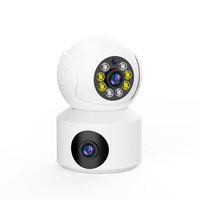Lampu CCTV Pintar V380 Pro Wifi Lensa Ganda dengan Kamera, Kamera IP Nirkabel 4K Penglihatan Malam Berwarna, Laris Terjual