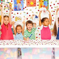 Confettis de fête de rentrée scolaire, ensemble de cadeaux pour la première journée d'école, pomme et crayon pour la décoration des salles de classe et des fêtes scolaires