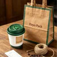 Gobelet en papier kraft à double paroi, personnalisé en usine, jetable, écologique, biodégradable, recyclable, avec couvercle en PE pour boissons chaudes, sur mesure