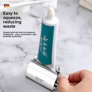 Dispensador de Pasta de Dientes Reutilizable, Dispensador Manual Giratorio de Acero Inoxidable 304 para Limpiador Facial, Crema de Manos y Ungüento - Product Image 2