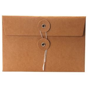 11.5x17cm Custom Design A4/A5/C5 Brown Kraft Paper Tear-proof File Folder <strong>Envelopes</strong> with <strong>String</strong> <strong>Tie</strong> for Shoes &amp; Socks - Product Image 1