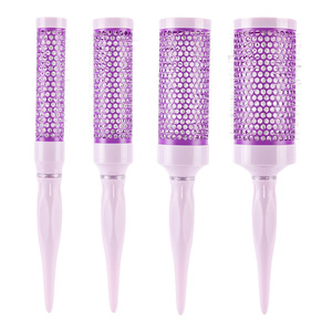 Bigoudi sans chaleur violet 25 34 44 54 pour cheveux longs, raides, ondulés, ou coupés en bob – Peigne de coiffage pour séchage et bouclage - Product Image 1