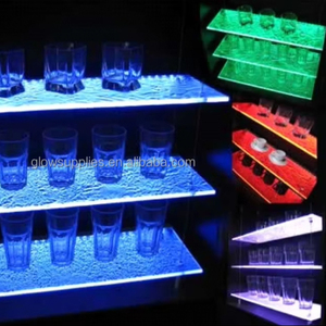 Đầy Màu sắc treo tường LED nổi tường kệ thắp sáng chai thủy tinh giá nổi Giày tường kệ cho cửa hàng bán lẻ showroom - Product Image 1