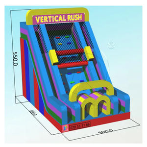 Castillo Inflable para Niños, Tobogán Combinado, Parque de Diversiones, Tobogán Doble Inflable con Escalada para Piscina y Playa - Product Image 3