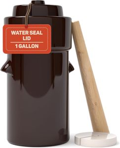 Fermentation Crock 1 gallon-<span class=keywords><strong>Choucroute</strong></span> Crock avec couvercle, poids et pilon - Product Image 1