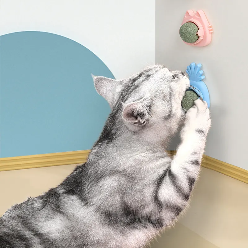 ベストセラーCatnip食用なめるボールスナックCat Lick Catnip ball Cat Toys Pet Chew Toy Pet Toy cat accessories