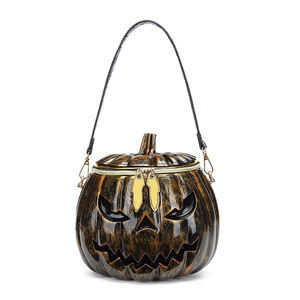High Quality in Stock Fashion 3 D <strong>Skull</strong> Crossbones Cross Handbag Shape Pumpkin Shape Custom Bag <strong>Purse</strong> - Product Image 4