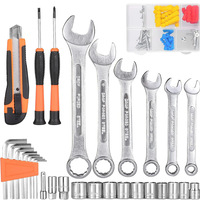 Kit d'outils complet pour la rénovation de la maison, boîte à outils spéciale pour charpentier et électricien, ensemble d'outils manuels et électriques