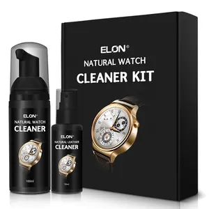 OEM 100ml foam watch cleaners eco-friendly leather watch band cleaner polishing sponge Alcohol free watch cleaning kit