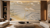 Quartzite Doré Fusion Élégant pour Îlot de Cuisine, Plan de Travail, Table à Manger, Escalier de Villa, Salon, Chambre à Coucher, Décoration Intérieure