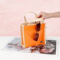 Sac à main portable imperméable à fermeture éclair en PVC personnalisable pour femme, idéal pour la vie quotidienne, les voyages et les courses