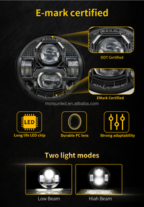 Faro Delantero LED para Motocicleta de 5.75'' con Homologación <span class=keywords><strong>DOT</strong></span> Emark, Piezas de Repuesto para <span class=keywords><strong>Honda</strong></span> Rebel 250 1985-2016 - Product Image 3