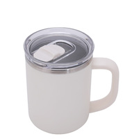 Mug à café isotherme en acier inoxydable à logo personnalisable, avec couvercle coulissant, pour boire directement