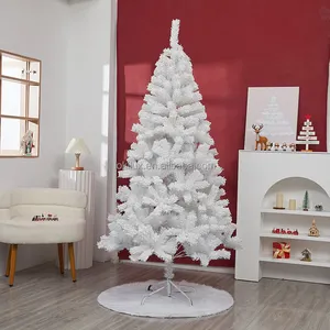 Árbol de Navidad Flocado de cifrado 800T 210 CM árbol de Navidad blanco decoración de fiesta en casa