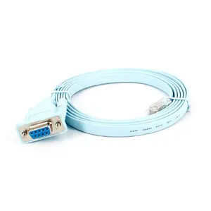 RJ45公到DB9 RS232母网络适配器控制台延长线