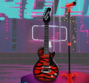 Wholesale Kids Musical Instruments Electric Guitar Toy Set with <b>Stand</b> <b>Microphone</b> Musical Instrument Toy for Children - Product Image 2