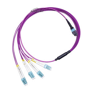 Cavo di cablaggio da MPO a LC da 8core MPO a 4 LC UPC Duplex 8 fiber multimodali (OM4) - Product Image 4