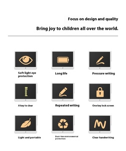 Giocattolo Educativo per Bambini, <span class=keywords><strong>Tablet</strong></span> LCD da 16 Pollici per Scrittura <span class=keywords><strong>con</strong></span> Garanzia di 1 Anno, Soluzione Smart Senza Carta per Uffici Moderni - Product Image 2