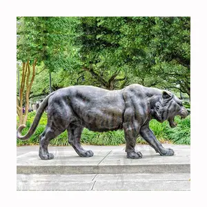 Sculpture animalière d'extérieur en métal Sculpture grandeur nature en bronze à dents <span class=keywords><strong>de</strong></span> <span class=keywords><strong>sabre</strong></span> Chat <span class=keywords><strong>Tigre</strong></span> Sculpture Statue - Product Image 6