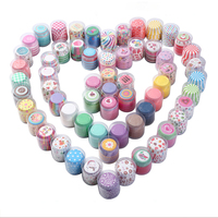 Gobelets en papier jetables pour desserts de Noël, résistants à l'huile, pour muffins et gâteaux, doublures et emballages en papier couché