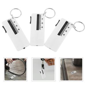 <b>Custom</b> Mini Plastic Tire Tread Ruler <b>Keychain</b> Portable Car Tyre Tread Depth Ruler Keyring Tire Tread Depth Gauge <b>Keychain</b> - Product Image 3