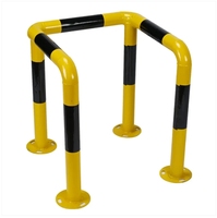 Barreras de Tráfico de Alta Calidad de Acero Anticolisión, Amarillo+Negro, Personalizables, Duraderas, para Estacionamientos, Barreras de Seguridad para Esquinas