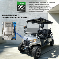Voiturette de golf électrique 4 places avec carrosserie métallique, batterie au lithium, certifiée CE, 48V 5KW, ODM et OEM disponibles