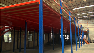 A plataforma resistente industrial do armazenamento do armazém do metal do sistema protegido corrosão do assoalho do mezanino racks prateleiras - Product Image 4