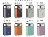 Coque de Protection Haut de Gamme en TPU à Motif Litchi, Magnétique, pour Charge Sans Fil, Étanche et Antichoc pour 17 Pro Max 16 15 14 13 7
