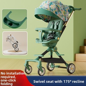 Poussette pliable portable à quatre roues, design assis-couché, pour bébé, en acier, vente en gros d'usine - Product Image 2