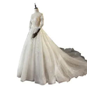 Последние Готовые свадебные платья, платья с длинным рукавом, онлайн продажа