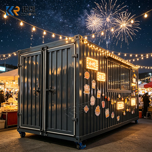 Luxury 20ft Customized Coffee Shop Stainless Steel Kitchen Modular Design For Outdoor Business Container Restaurant - Product Image 1
