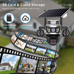 Cámara Solar Exterior V380 Pro 4K con Giro e Inclinación, CMOS de Cuatro Lentes, Zoom 10X, 4G, Bajo Consumo, Batería de 8000mAh, IP66, Detección de Movimiento PIR - Product Image 5