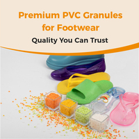 Personnalisable facilement Bondable respectueux de l'environnement mousse souple PVC granule pour chaussures semelle