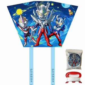 Mini cerf-volant de poche pliable, ensemble complet avec corde et poignée, motif animal de dessin animé mignon, cerf-volant portable pour enfants, jouet de plage - Product Image 5