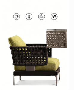 Ensemble <span class=keywords><strong>de</strong></span> canapés en rotin d'extérieur moderne, résistant <span class=keywords><strong>à</strong></span> l'eau et aux UV, pour <span class=keywords><strong>jardin</strong></span>, villa, balcon, cour et appartement - Direct usine - Product Image 6