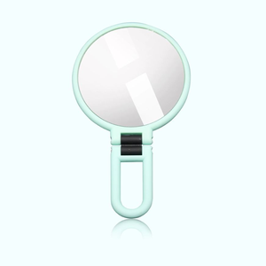 Hot Sale Portable Make-up <b>Mirror</b> Double-sided Cosmetic <b>Mirror</b> Magnifying Mini Round Foldable Handle <b>Mirror</b> - Product Image 5