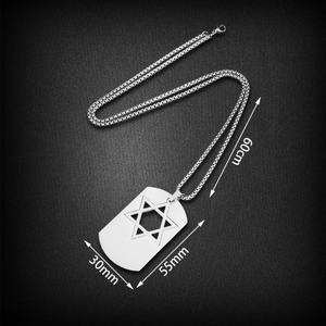 Collar con Colgante de Estrella de David en Acero Inoxidable Antideslustre, Joyería Religiosa Judía para Mujeres, Hombres y Niñas - Product Image 6