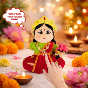 Figura de la Diosa Hindú Lakshmi de 30 cm, de Peluche Suave, para Cantar Mantras, Devocional, para Meditación Espiritual y Sonido - Product Image 6